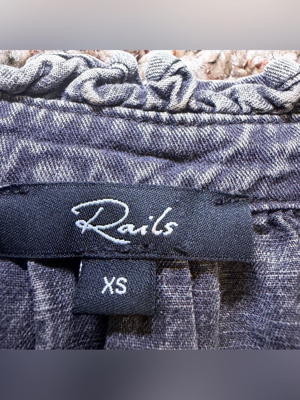 Rails Washed Ruffle Button Front Top - Picture 2 of 3